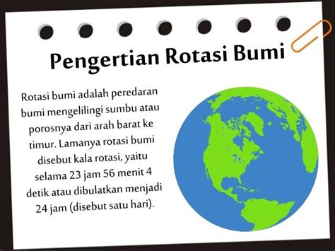 Gerak rotasi dan revolusi bumi