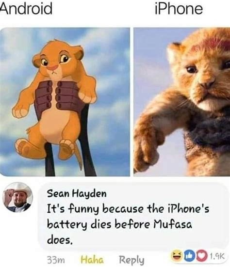 Lion King/Android vs iPhone meme | Iphone humor, Iphone meme, Lion memes