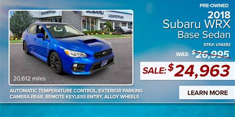 Pre-Owned Specials | Competition Subaru of Smithtown