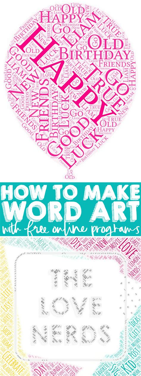 How to Make Free Word Art Online in Fun Shapes - The Love Nerds