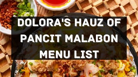 Dolora's Pancit Malabon Menu Prices Philippines 2024 [Updated] — All ...