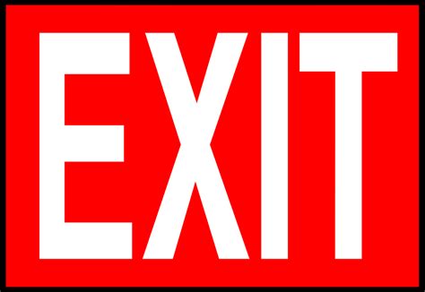 Exit | Free Stock Photo | Illustration of an exit sign | # 9613