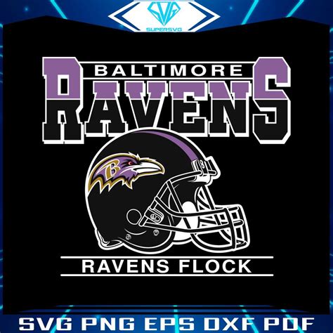 Baltimore Ravens Flock Helmet Svg Digital Download