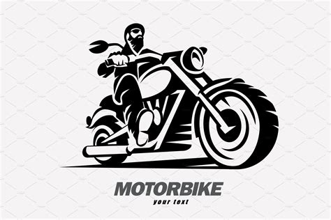 Motorbike and biker logo template | Creative Logo Templates ~ Creative ...