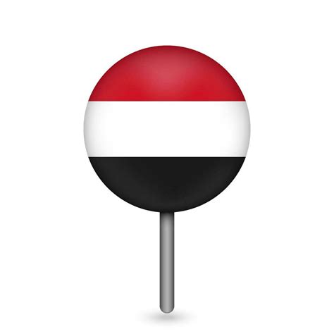 Map pointer with contry Yemen. Yemen flag. Vector illustration ...