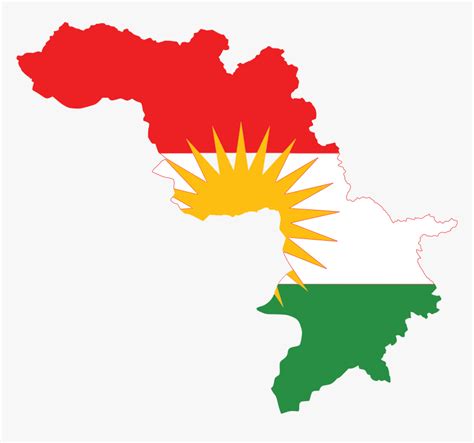 Kurdistan Flag Map