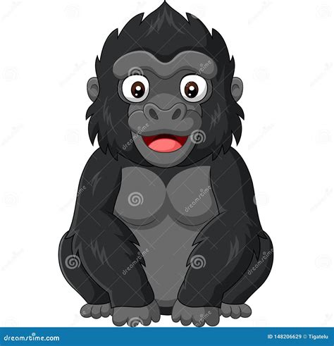 Baby Gorilla Cartoon Illustration | CartoonDealer.com #71725206