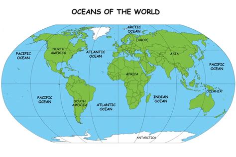 All about Oceans of the World Fun Earth Science Facts for Kids - a Map ...