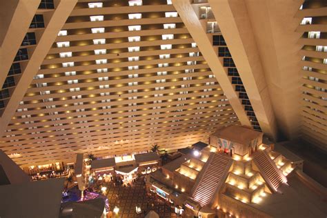 View of the inside of the pyramid at the Luxor Hotel, Las Vegas - a ...