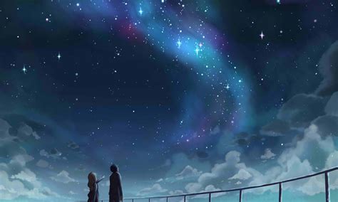 Download Anime Aesthetic Starry Sky Wallpaper | Wallpapers.com