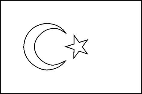 Turkey flag coloring picture