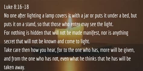 Prayer Pointers: Luke 8: 16-18 - My Light Must Shine