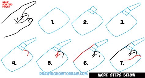 How to Draw a Pointing Hand Side View : How to Draw Cartoon Pointing ...