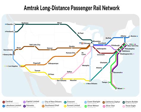 Transit Maps: Unofficial Map: Amtrak Passenger Rail Routes,, 46% OFF