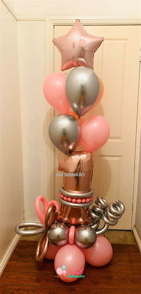 Number 1 Design With Helium Balloon (Design Code: 1ST050) - A&E BalloonArt