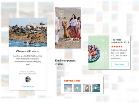 Email Component System by Camellia YANG for GetYourGuide UX on Dribbble