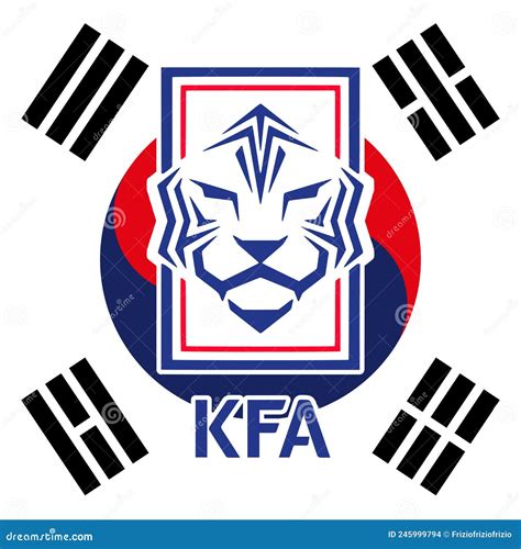 South Korea Football Federation Logo with National Flag Editorial Stock ...