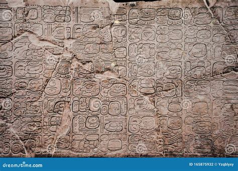 Ancient Mayan glyphs stock photo. Image of historical - 165875932