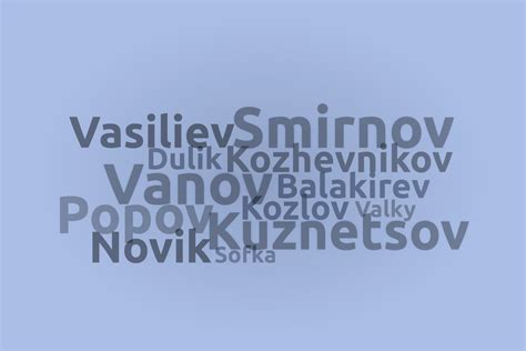 A Complete List of Slavic Last Names + Meanings - FamilyEducation