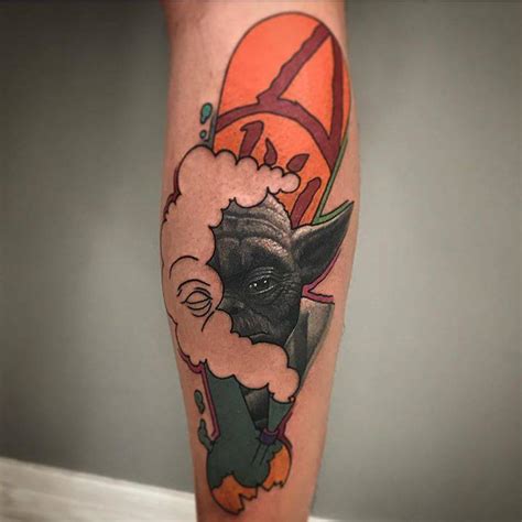 Yoda tattoo by rafael makarov dzikson - Tattoogrid.net