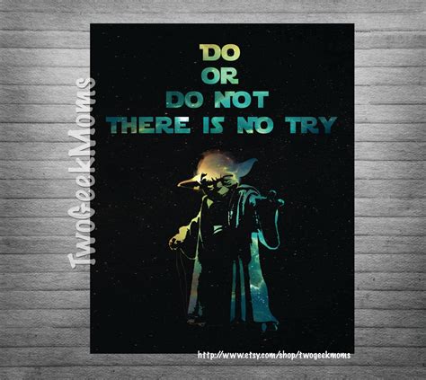 Yoda Do or Do Not Star Wars Galaxy Art Art Print | Etsy