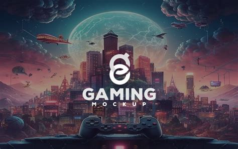 Gaming Mockup | Logo Mockup With Gaming City Background