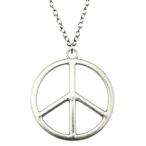 Peace Sign Pendant Necklace Peace Sign Vintage Necklace Peace Sign ...