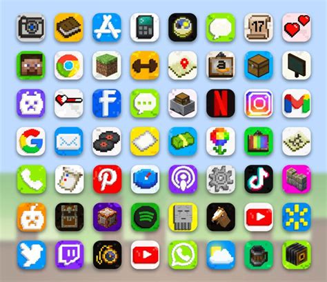 Minecraft App Icons - Free Aesthetic App Icons for iOS 14 & Android ⛏📲 ...