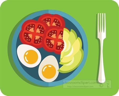 Healthy Food Plate Clipart