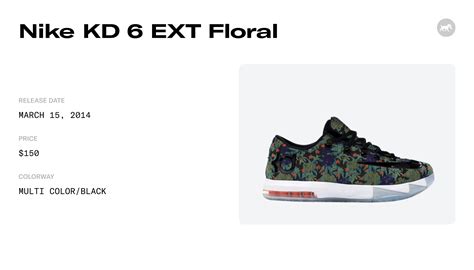 Nike KD 6 EXT Floral - 652120-900 Raffles & Where to Buy