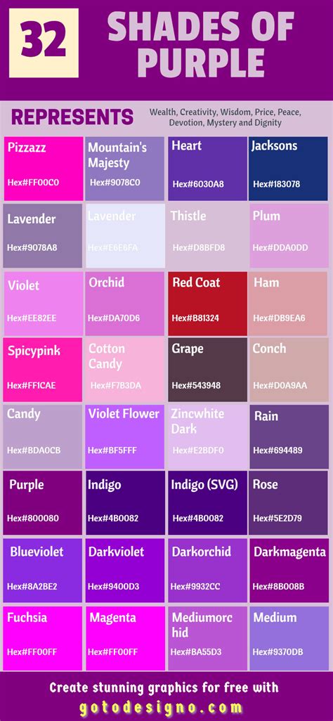 60+ Shades of Purple Color With Hex Codes - [Complete Guide 2020 ...