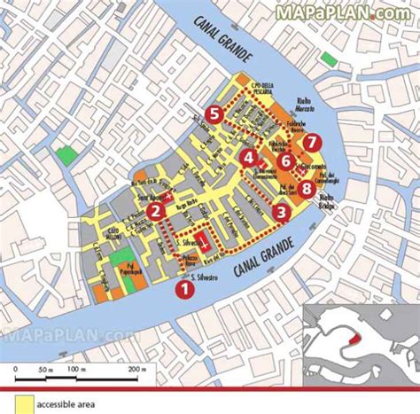 Venice maps - Top tourist attractions - Free, printable city street map