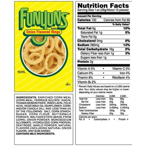 Funyuns Nutrition Information | Besto Blog