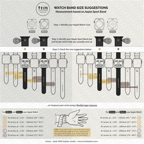 Apple Watch Band Size Chart - TRIM leather