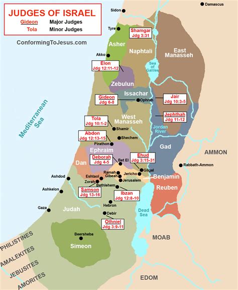 Map Of Israel During Judges - Caribbean Map