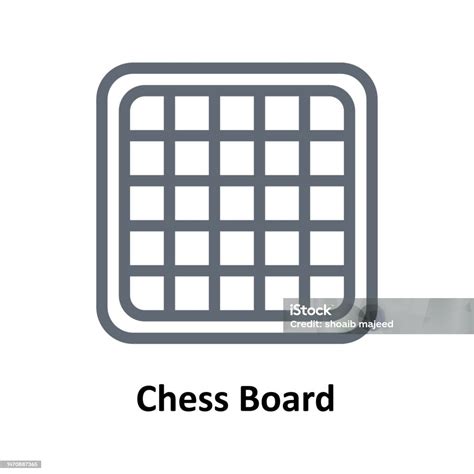 Chess Board Vector Outline Icons Simple Stock Illustration Stock Stock ...