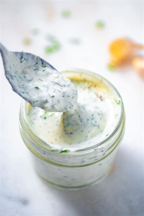 Creamy Ranch Sauce with Dill and Garlic | Ranch recipe, Sauce recipes ...