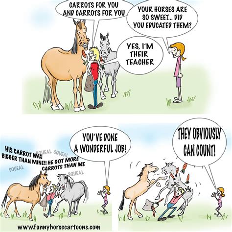 Funny Horse Cartoons | Horse cartoon, Funny horses, Horse quotes funny