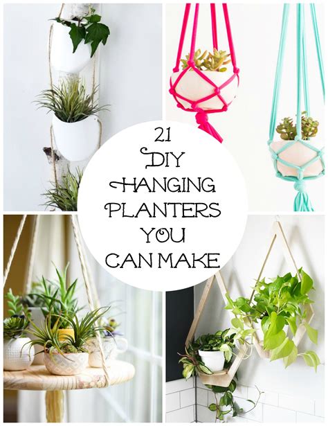 21 DIY Hanging Planters YOU Can Make | Make and Takes