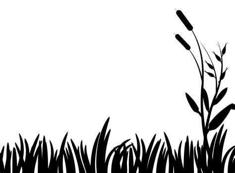 Grass Clipart Black And White