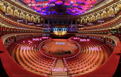 Royal Albert Hall detailed seat numbers seating plan - MapaPlan.com