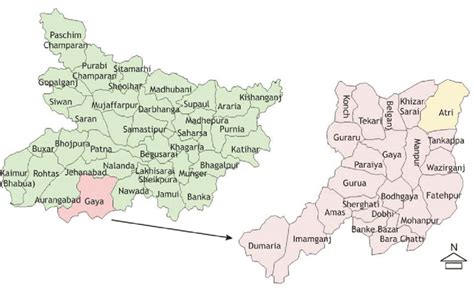 Bihar State-Location of Gaya District and Atri Block | Download ...