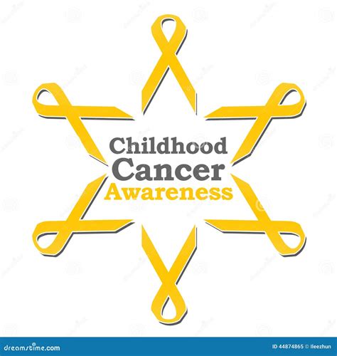 Childhood Cancer Awareness Ribbon Circle Stock Illustration - Image ...