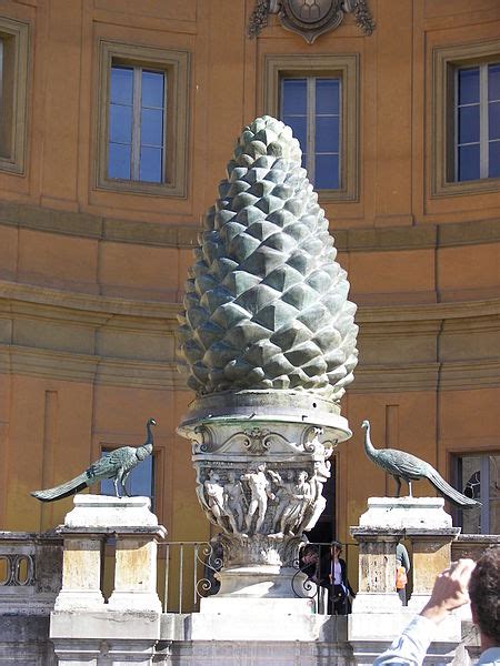 The fountain of the pine-cone outside Old St Peter’s in Rome – Roger Pearse