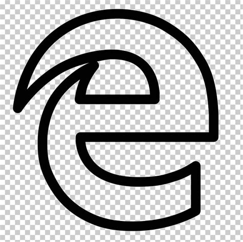 Microsoft Edge Logo Web Browser PNG, Clipart, Area, Black And White ...