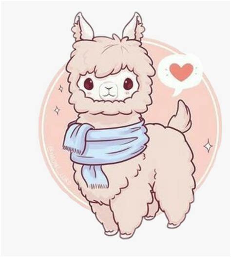 Llama Clipart Kawaii - Kawaii Cute Llama Drawing, HD Png Download ...