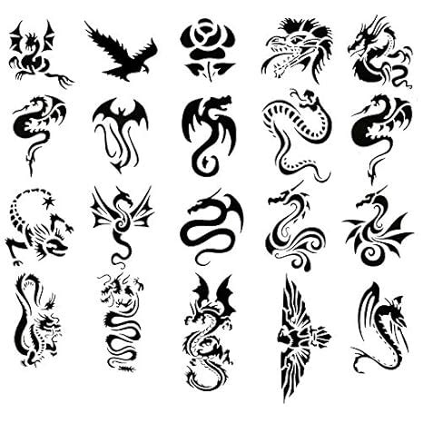 Dragon Tattoos Stencils