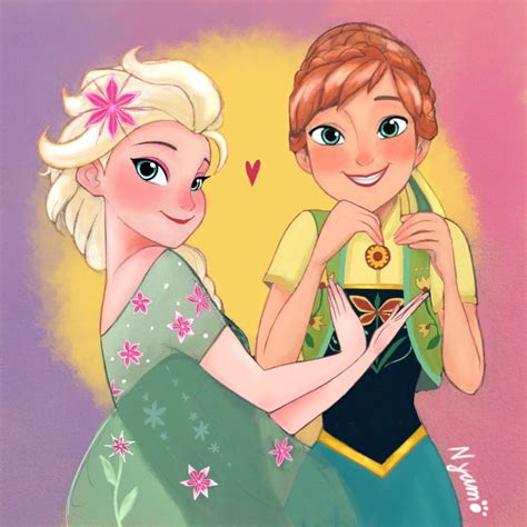 Elsa and Anna - Frozen Fever Fan Art (38105191) - Fanpop