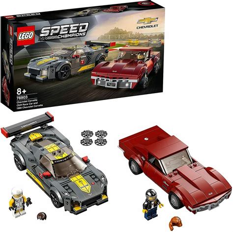 LEGO 76903 Speed Champions Chevrolet Corvette C8.r Race Car and 1968 ...