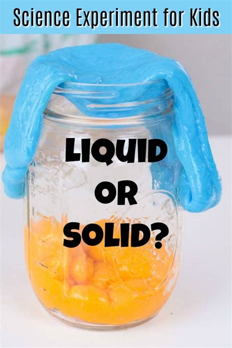 Liquid or Solid Science Experiment